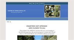 Desktop Screenshot of crabtreehotsprings.com